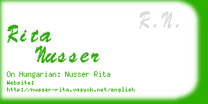 rita nusser business card